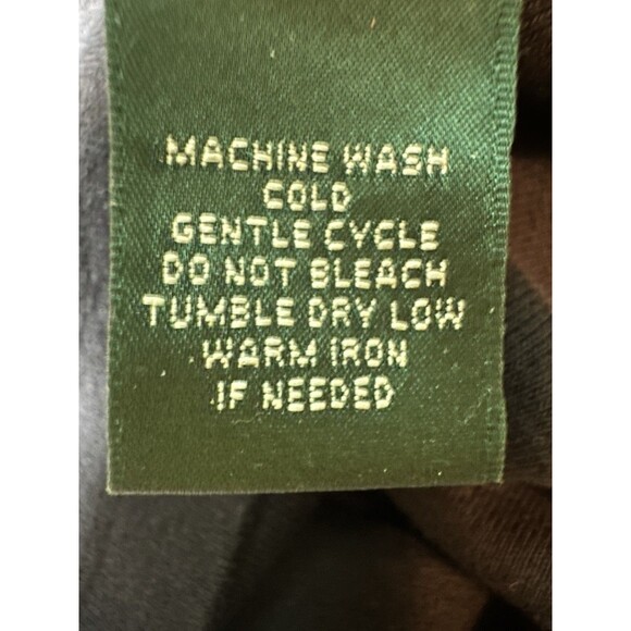 Lauren Ralph Lauren Black Short Sleeve Shirt Gold Button Women's Plus‎ 1X - Picture 8 of 10